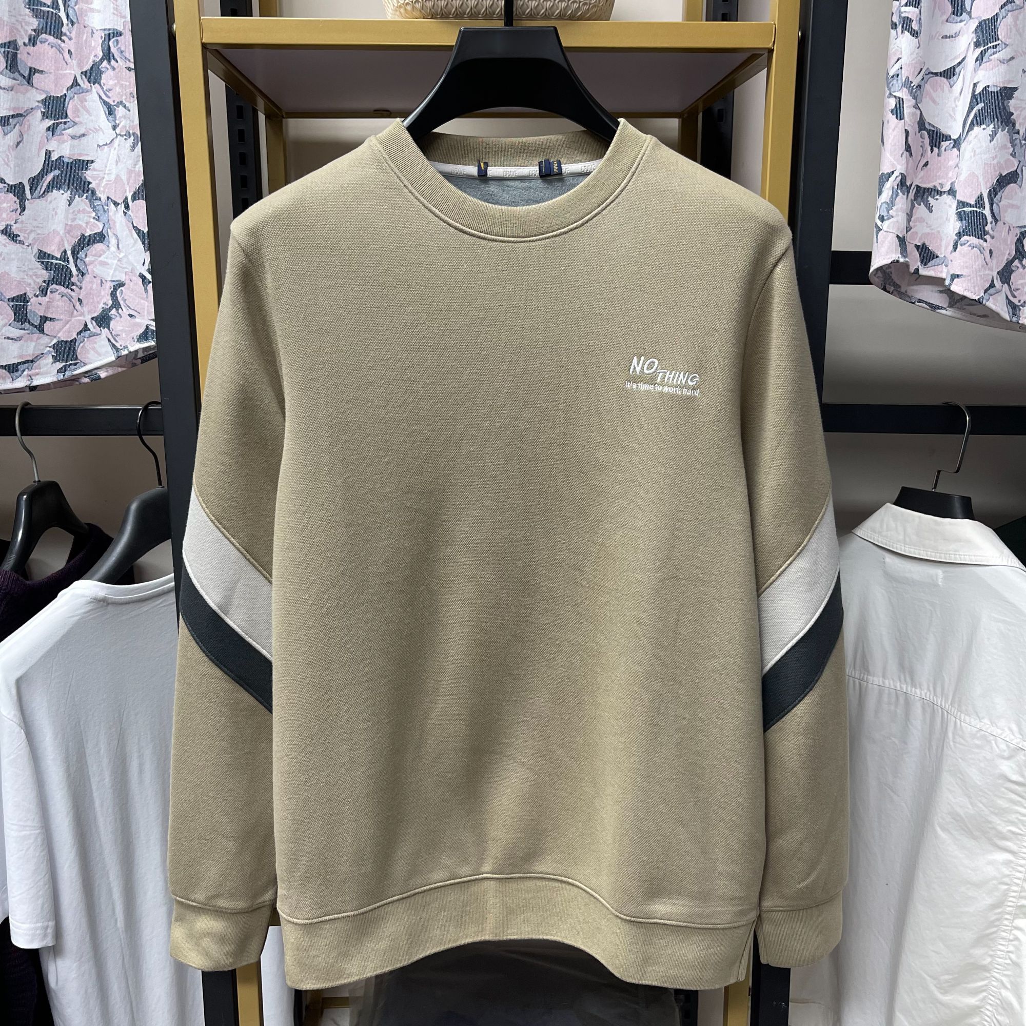 品牌撤柜！男士秋冬季圆领套头加绒加厚卫衣保暖上衣