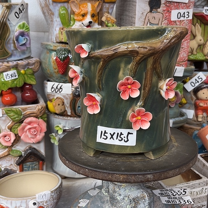 粗陶材质多肉花盆