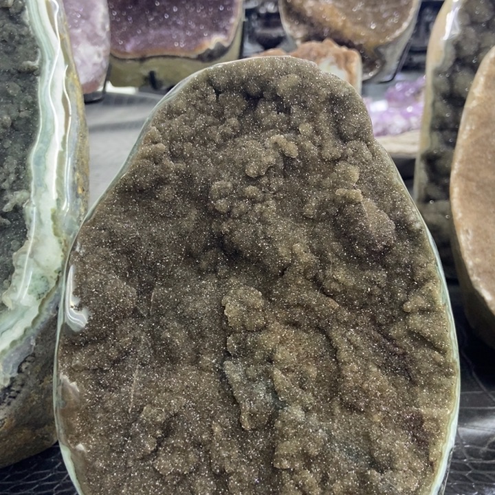 水晶珠宝半成品未镶嵌彩晶簇