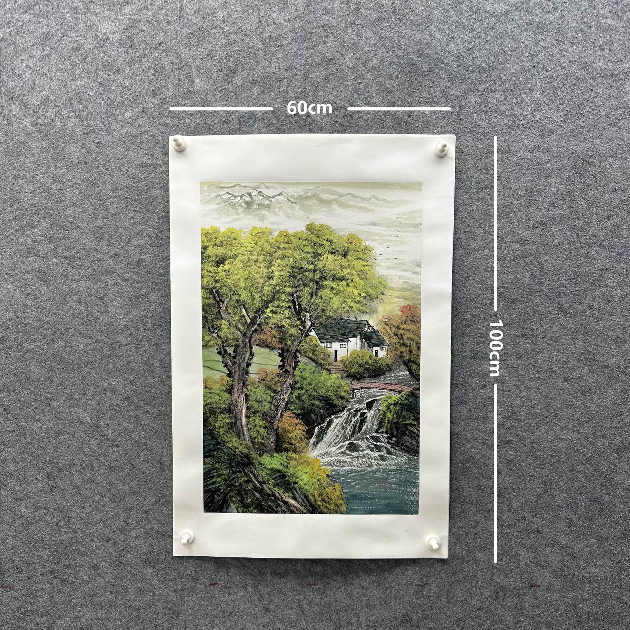 【家和春满园】欧阳宾亲笔85*60cm手绘礼盒作品