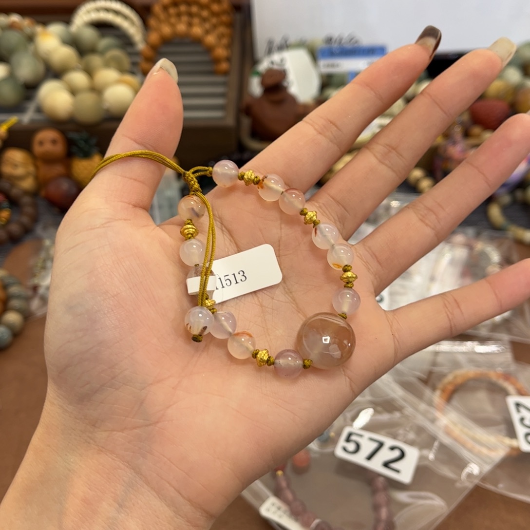 白玉菩提手串574孤品