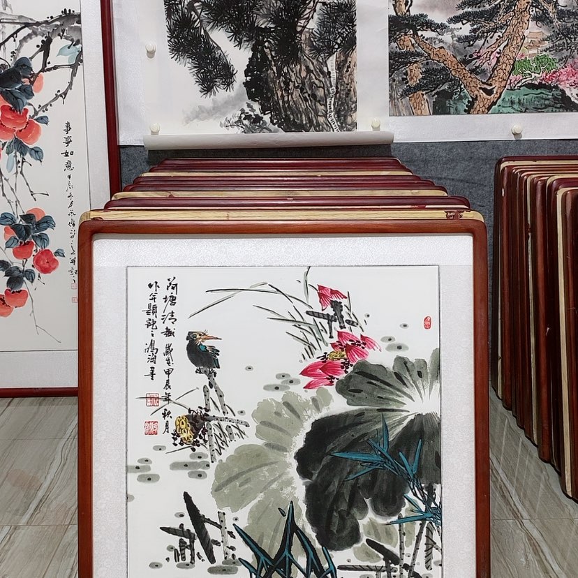 【闪购商品】国画书画作品带框65×65厘米