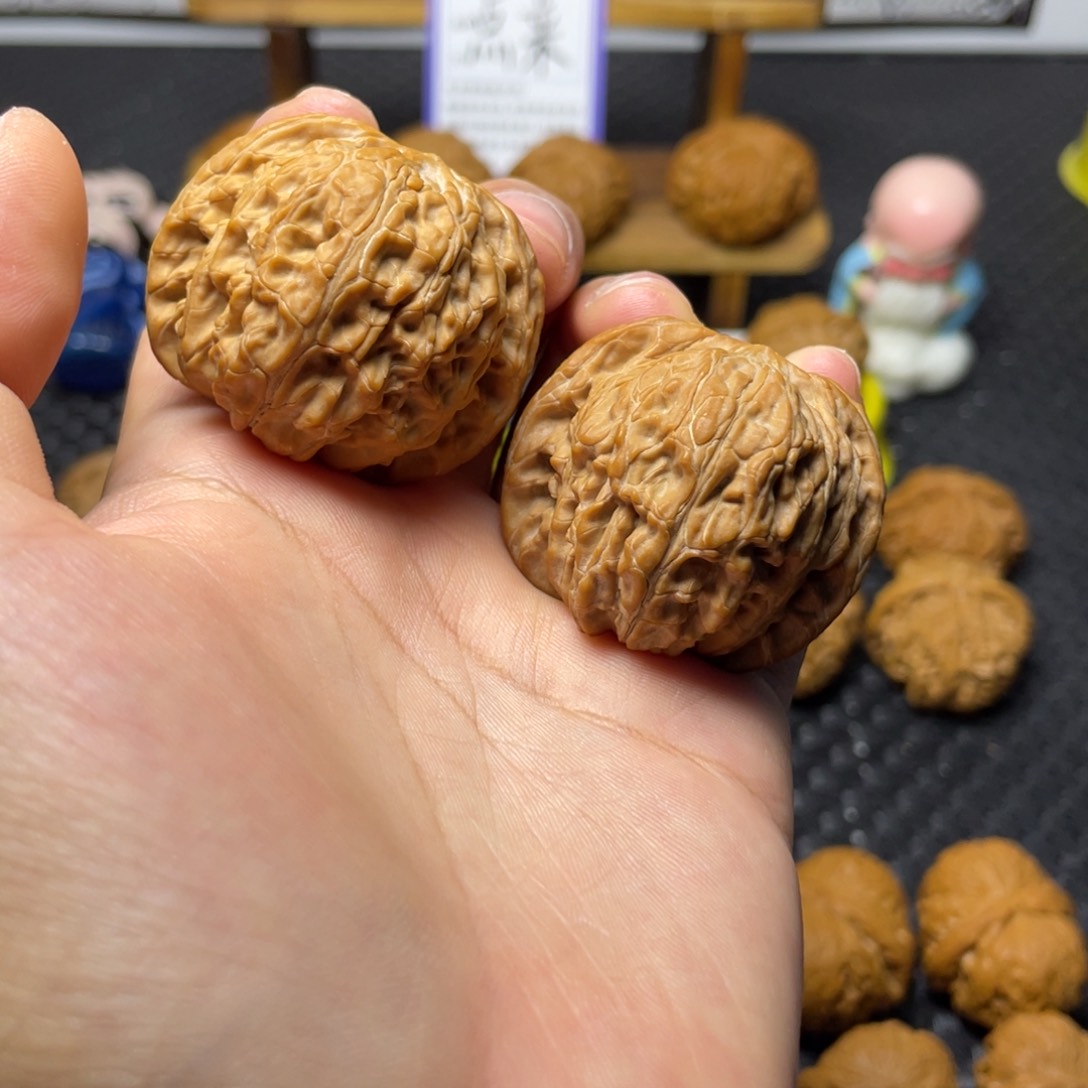 文玩核桃把件磨盘41全品白茬