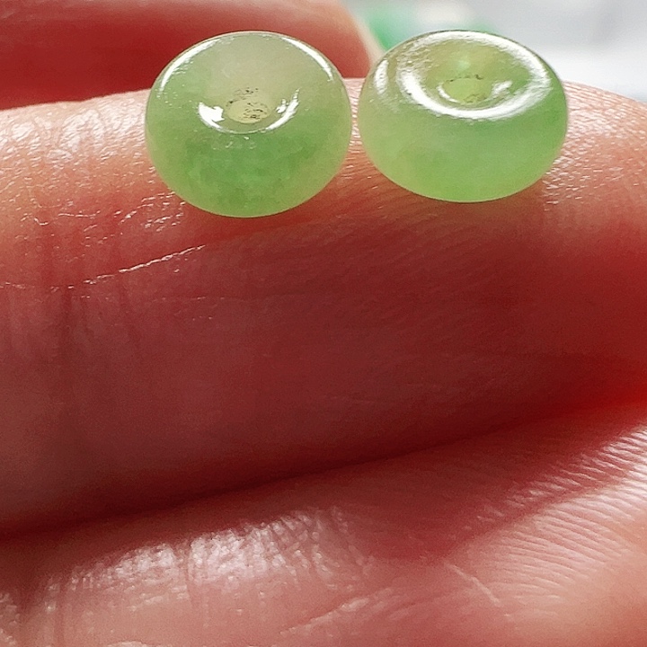 定制翡翠未镶嵌翡翠算盘珠