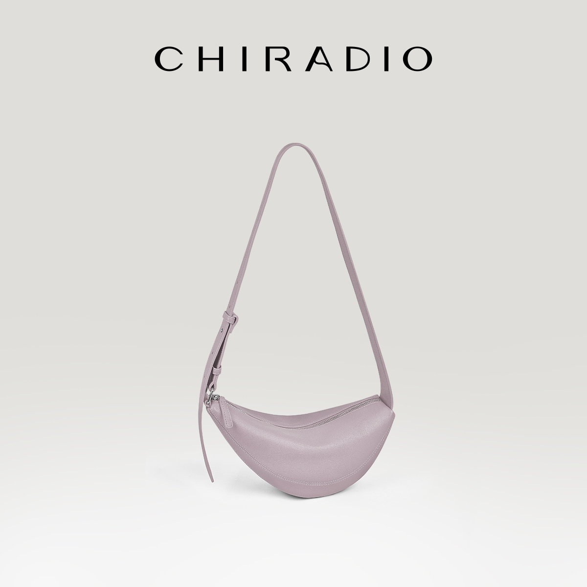 CHIRADIO秋冬韩版简约出门小包拉链皮包女款出门便携包外出包包