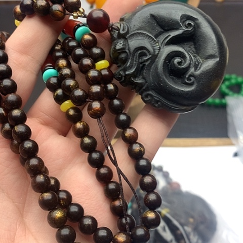 琥珀颈饰未镶嵌Y72