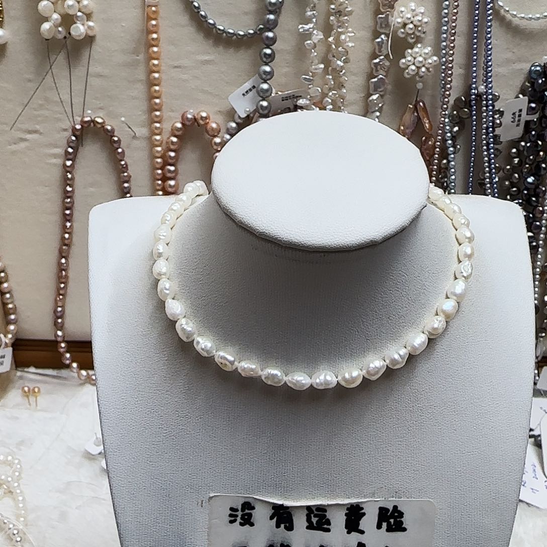 淡水珍珠颈饰合金石头卡5