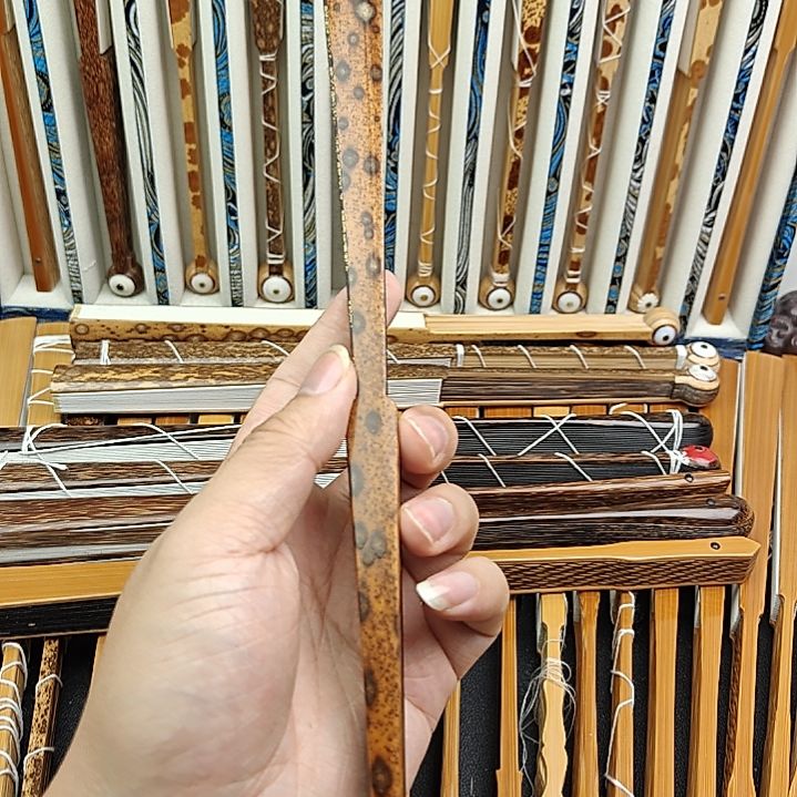 灰***间竹子文玩折扇棕竹和尚头