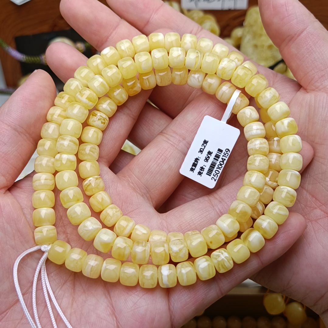 蜜蜡裸石未镶嵌7大加老型112颗