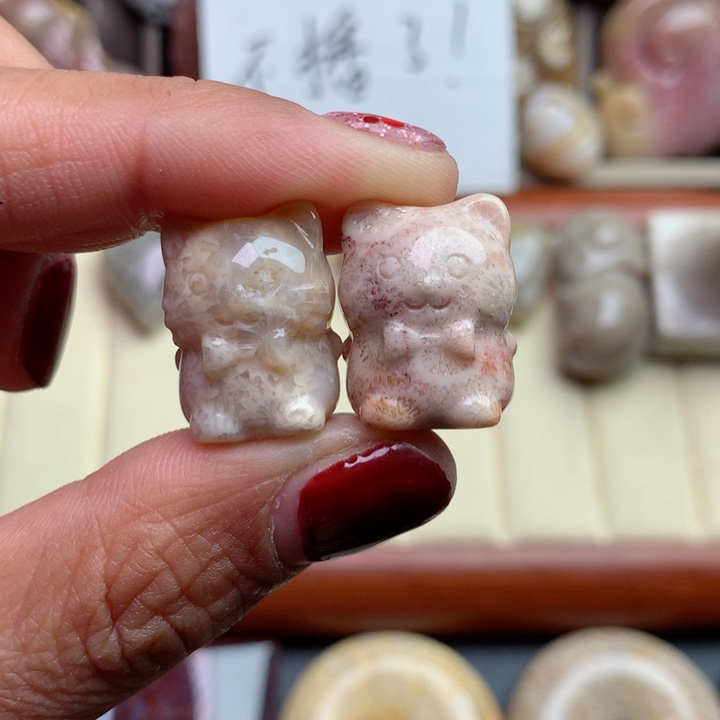 硅化珊瑚（珊瑚玉）颈饰未镶嵌