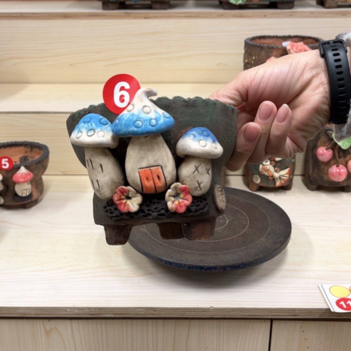 【闪购商品】紫砂花盆6号内口11.5外高10