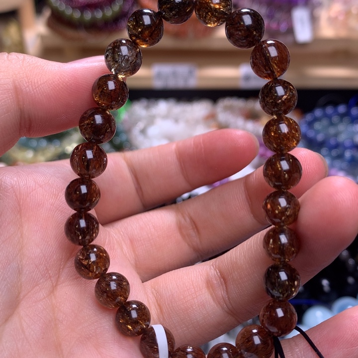 未镶嵌手串水晶7.7黑金超