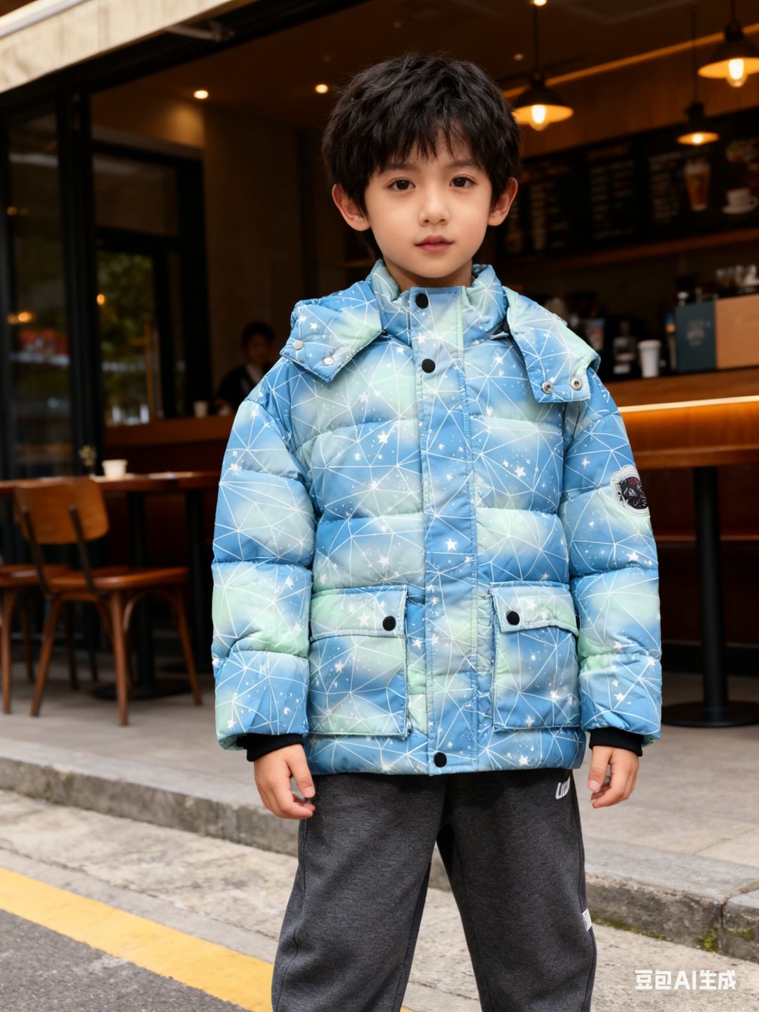 男常规款小童森系休闲风秋冬冬季棉服