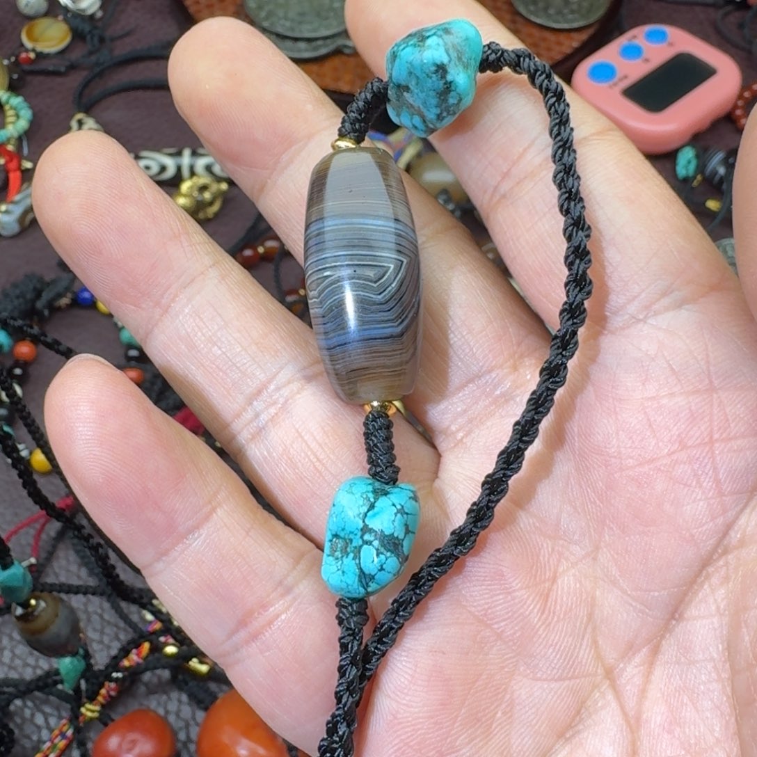 青***人玛瑙/玉髓未镶嵌颈饰