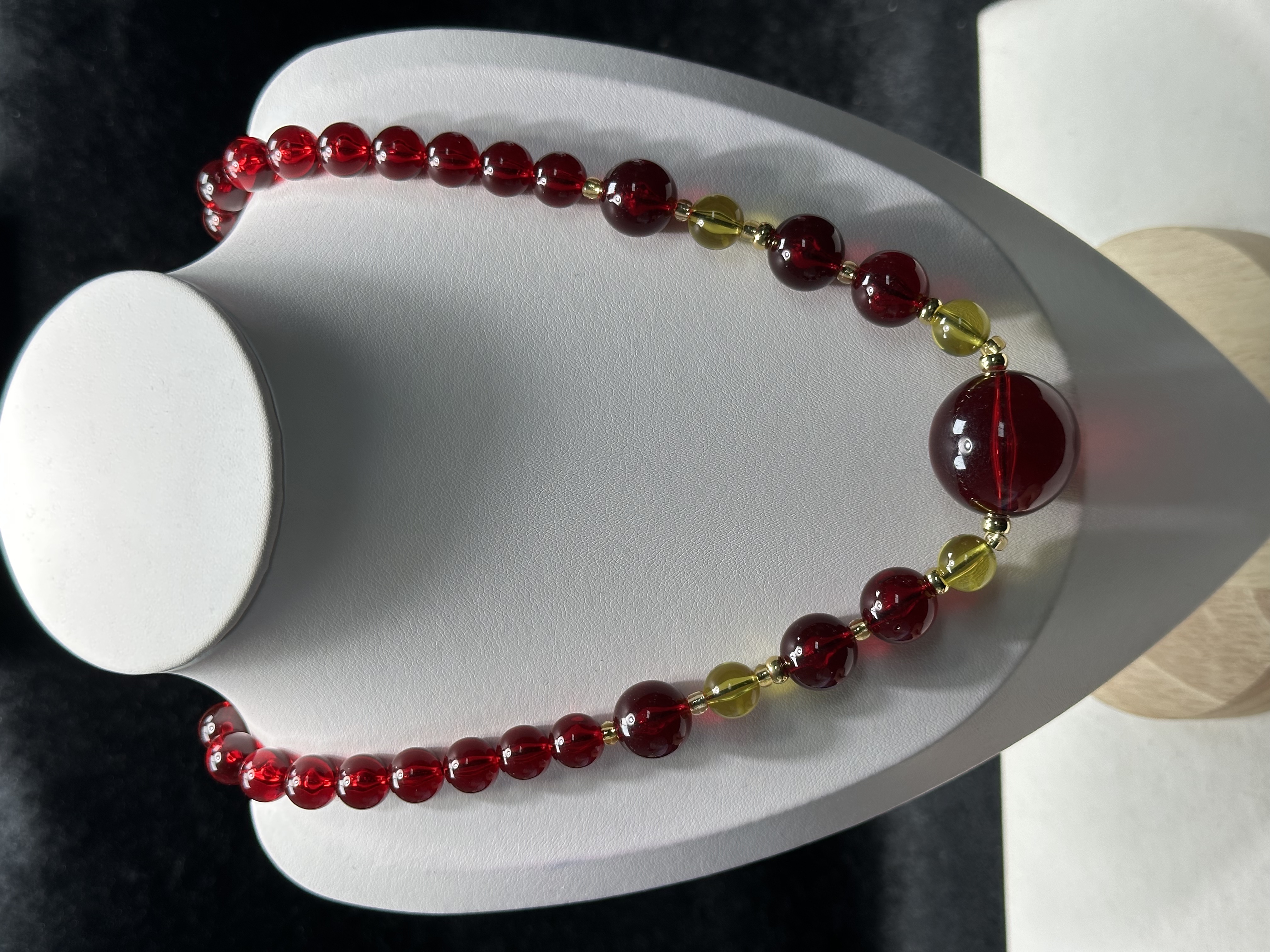 鸽血红魄diy妈妈链时尚百搭女款-464HP780