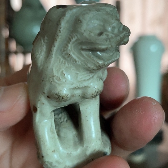 隋代白釉小狮子摆件