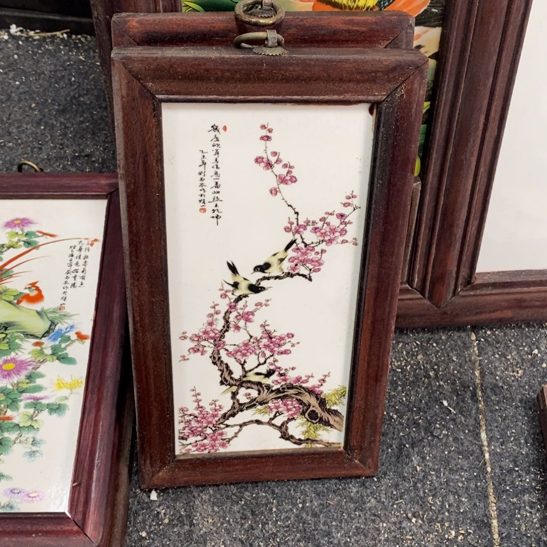 瓷片28*16*1景德镇瓷板画柴窑烧制