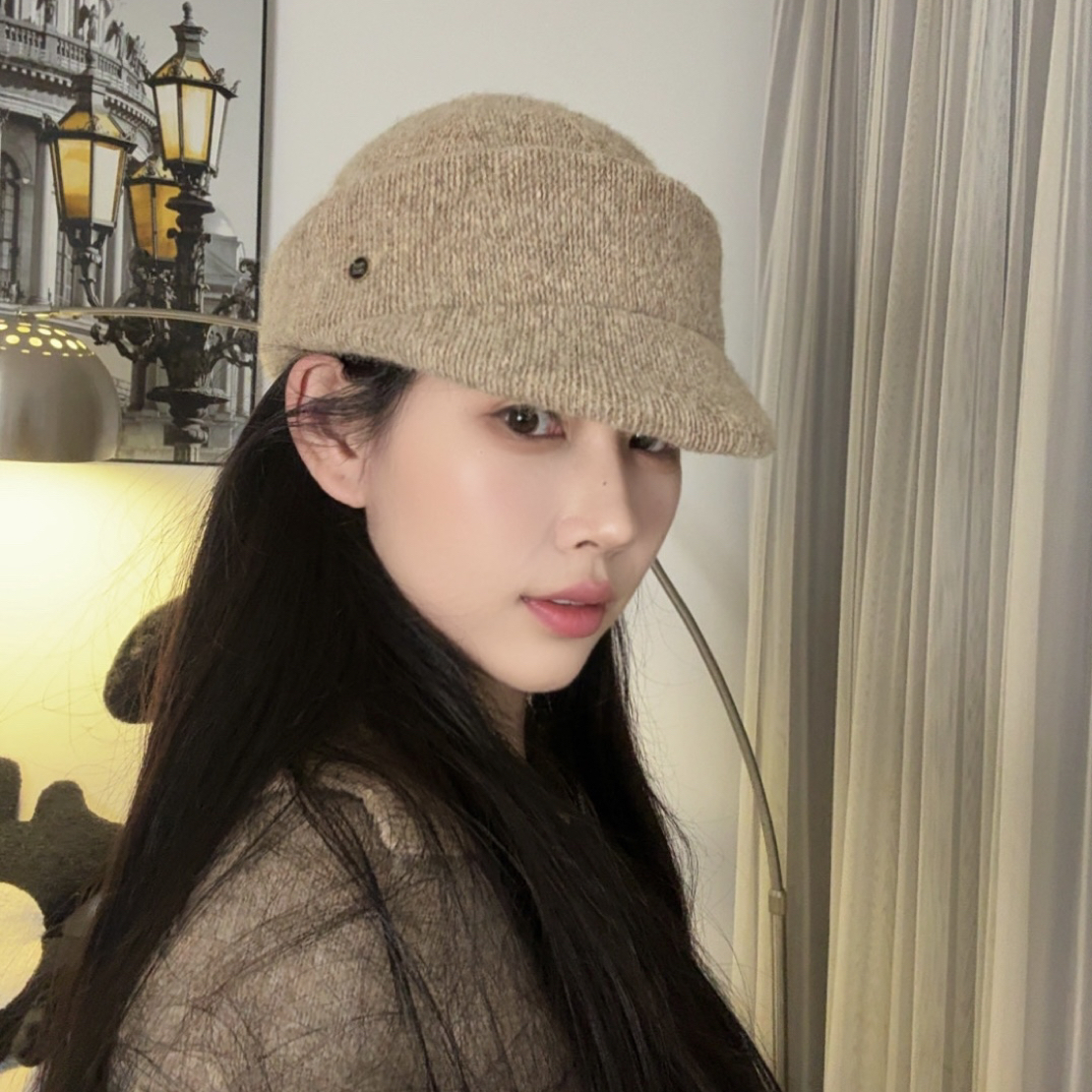 ［清库存专用］赚钱是狗帽子女秋冬百搭极简风优雅堆堆帽加厚大头围