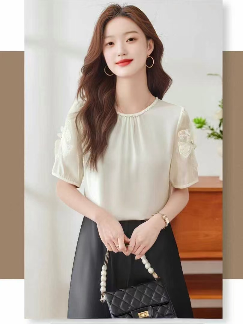 6866 X 夏季女士时尚百搭拼接T恤 F347三楼