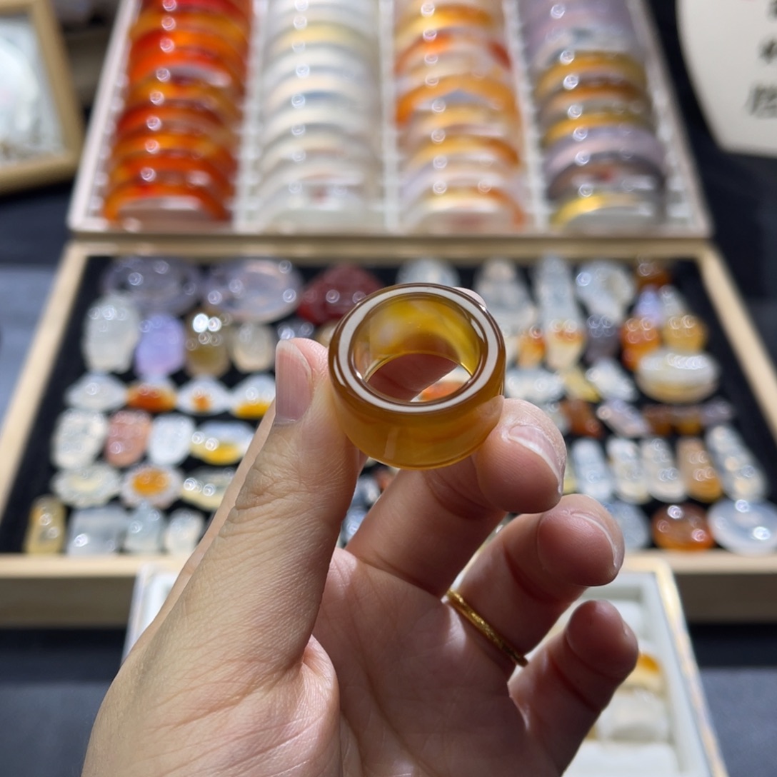玛瑙/玉髓未镶嵌戒指