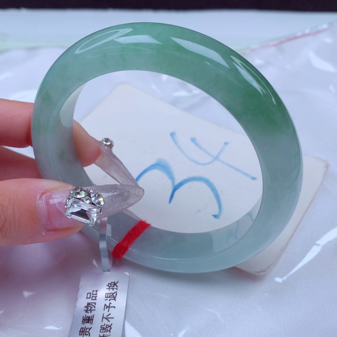 翡翠手镯未镶嵌天然缅甸翡翠A货手镯