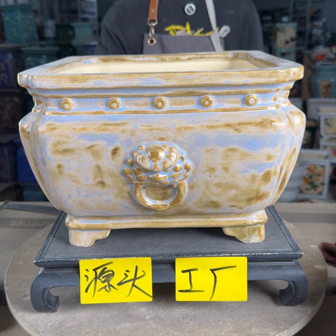 一风堂石湾花盆。缝隙