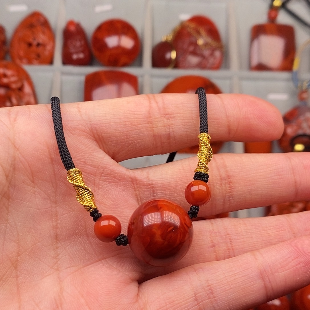 南红玛瑙未镶嵌吊坠(不含链)