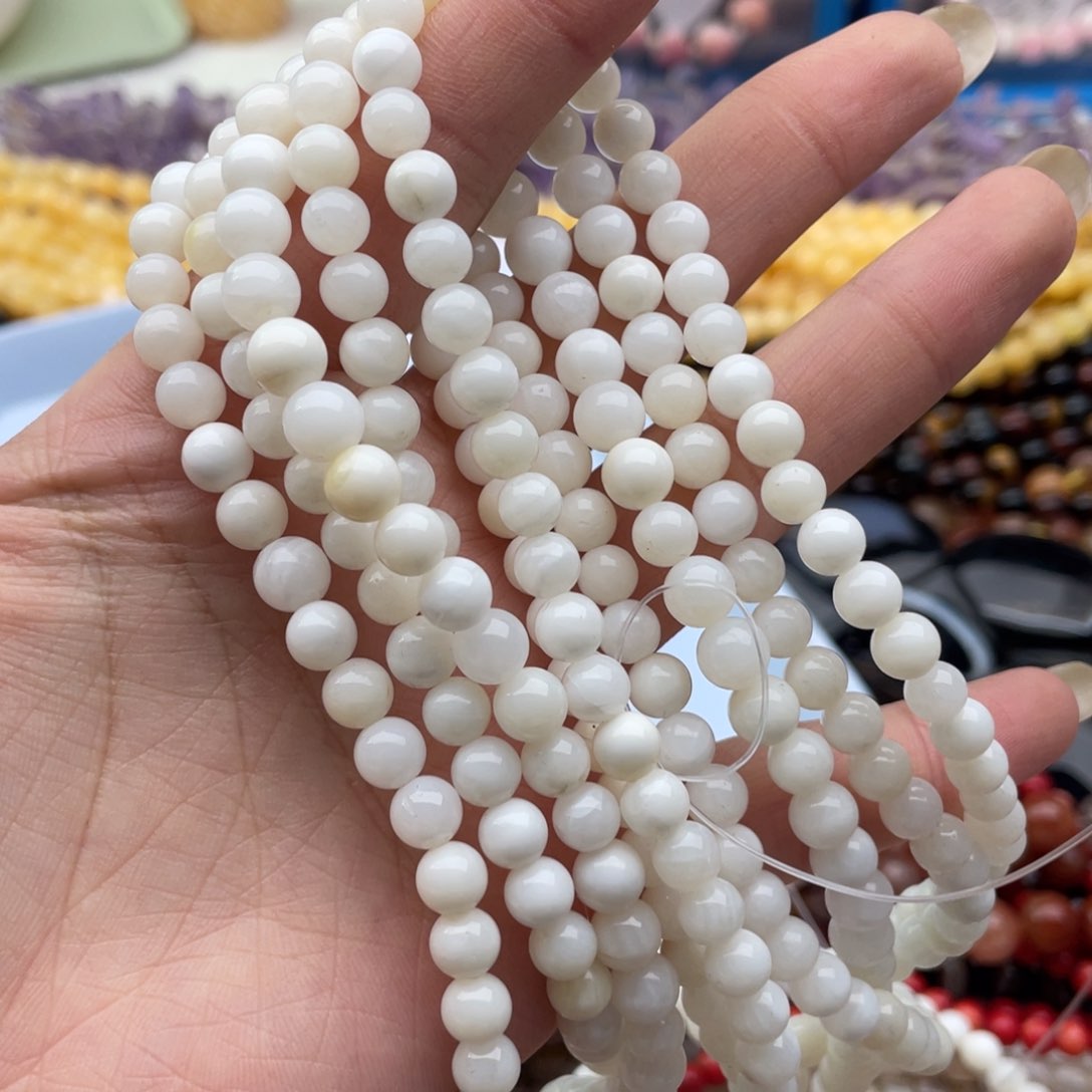 玛瑙/玉髓珠宝半成品未镶嵌一条装卡6车车圆珠