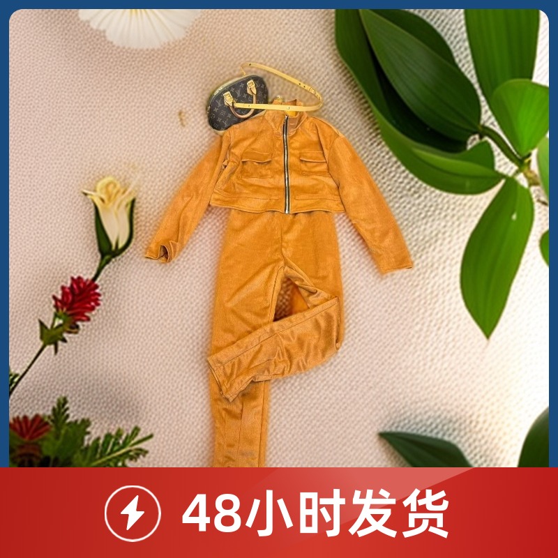 新款显瘦夹克外套+高腰阔腿裤入冬漂亮衣服套装套装D25 102014