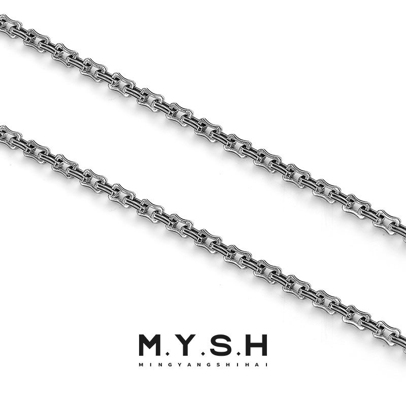 链子925银 MYSH铭扬饰海4.7MM龙骨项链个性加粗加厚男士配饰