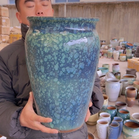 紫砂花盆高41口26—————