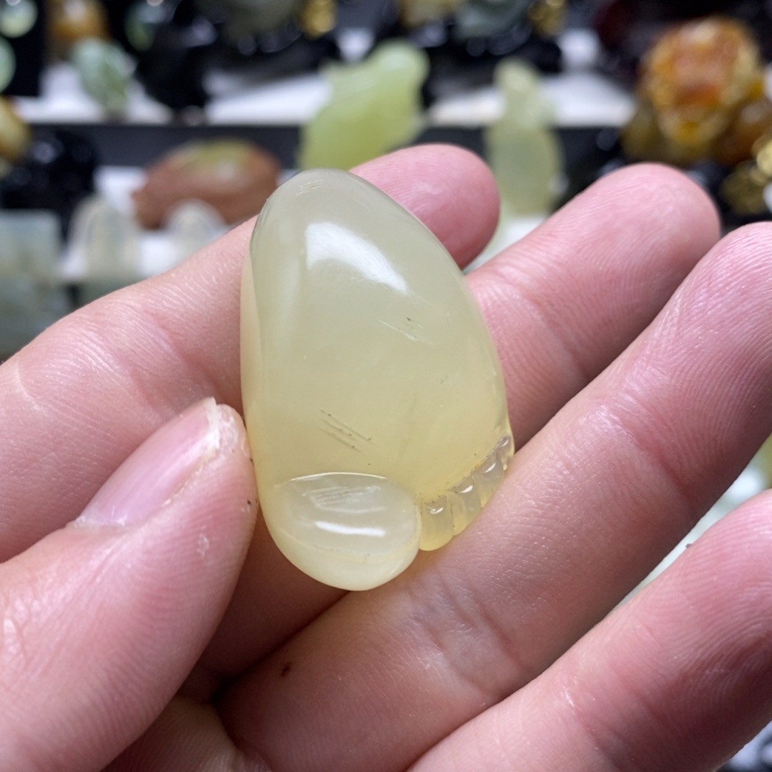 岫玉脚脚手机车钥匙挂件未镶嵌