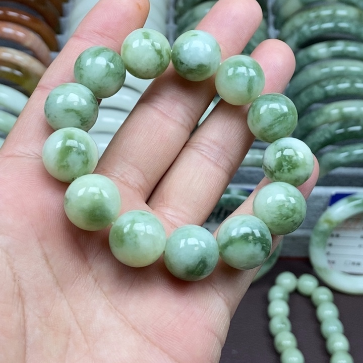 蛇纹石玉未镶嵌手链