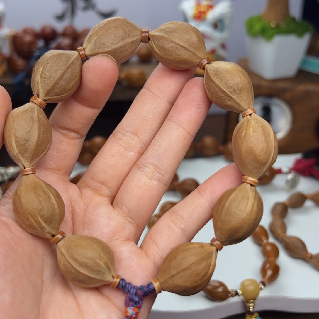 夏***浪手串/手链橄榄核梅林铁核18×26+19三通鲨鱼背素串