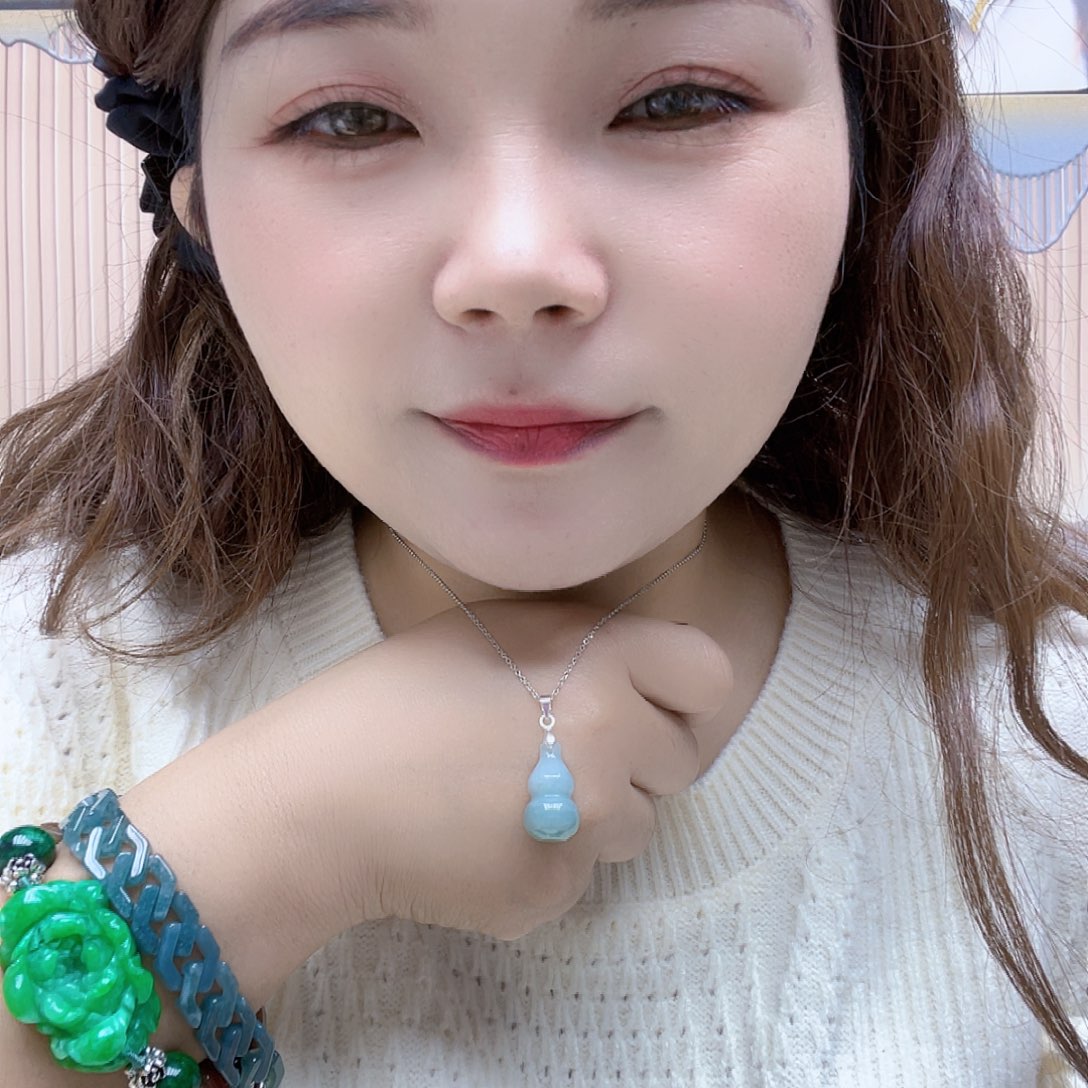 翡翠未镶嵌颈饰项链