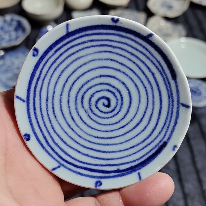 瓷片青花影青杯垫标夲
