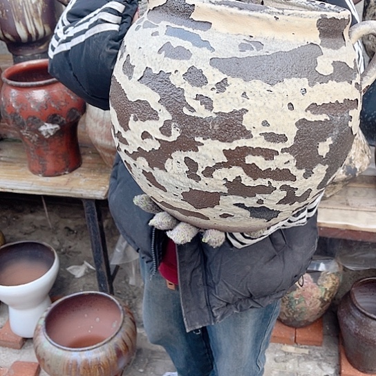 紫砂花盆高度27口径21