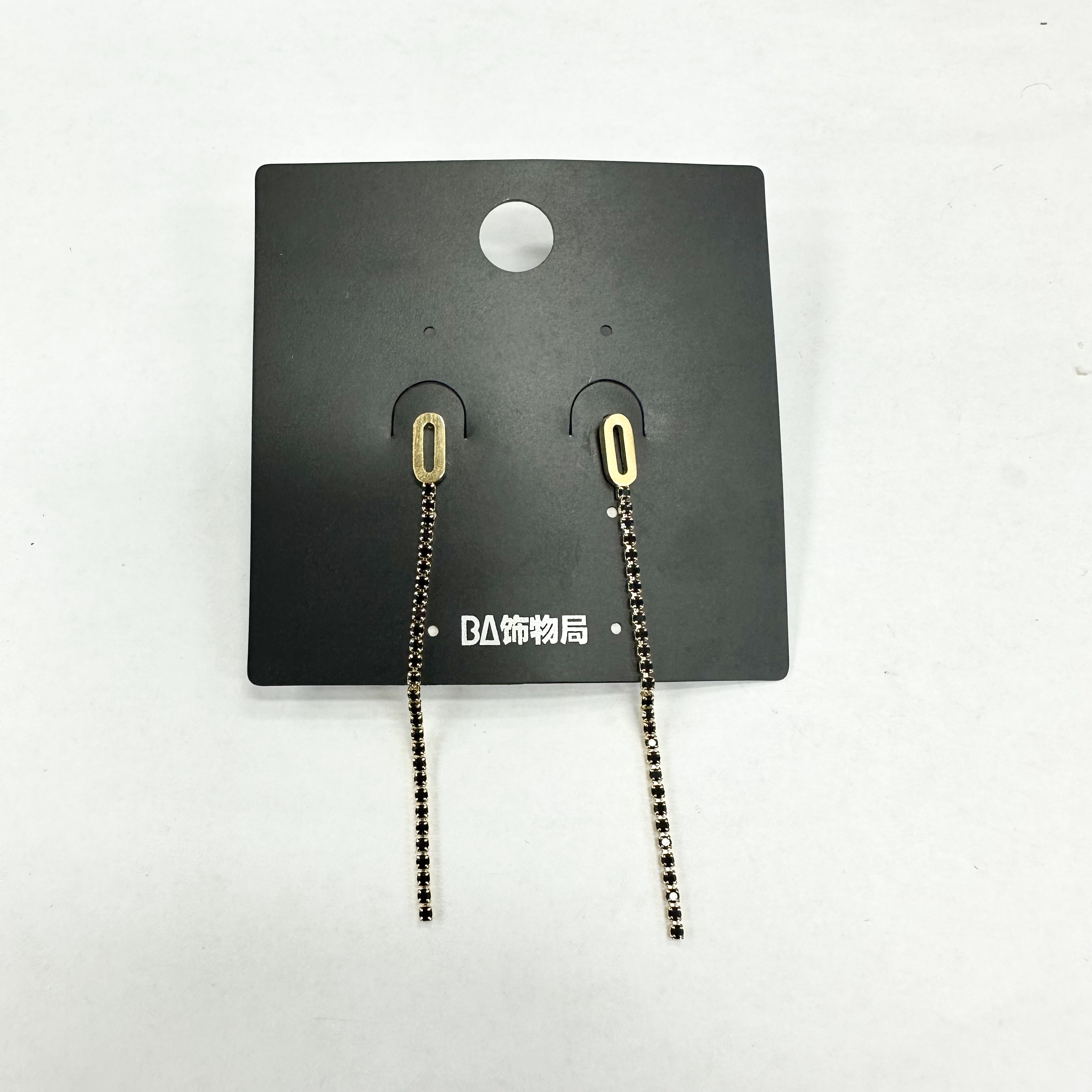 铜合金合成锆石耳饰 时尚潮流流苏耳钉 3121