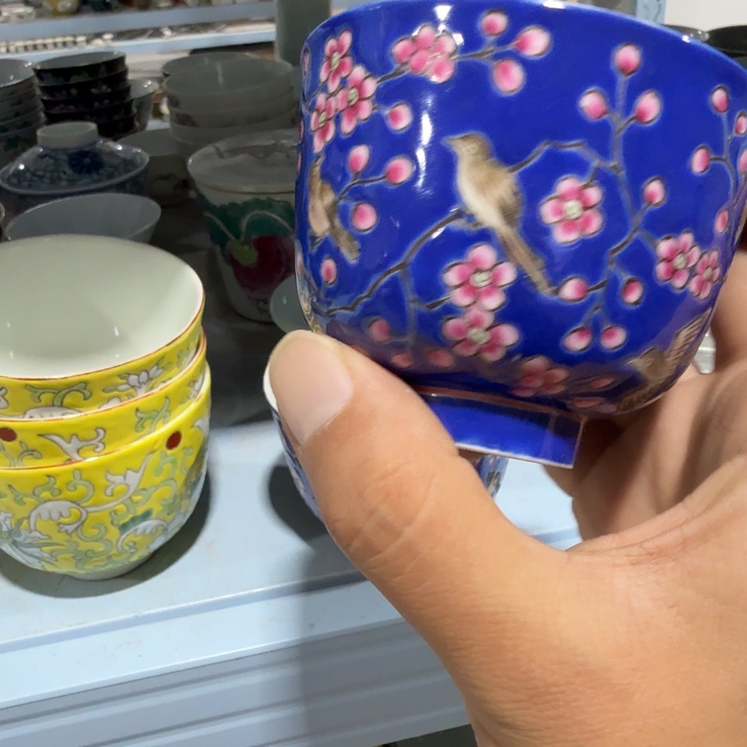瓷片摆件手绘瓷器全部处理