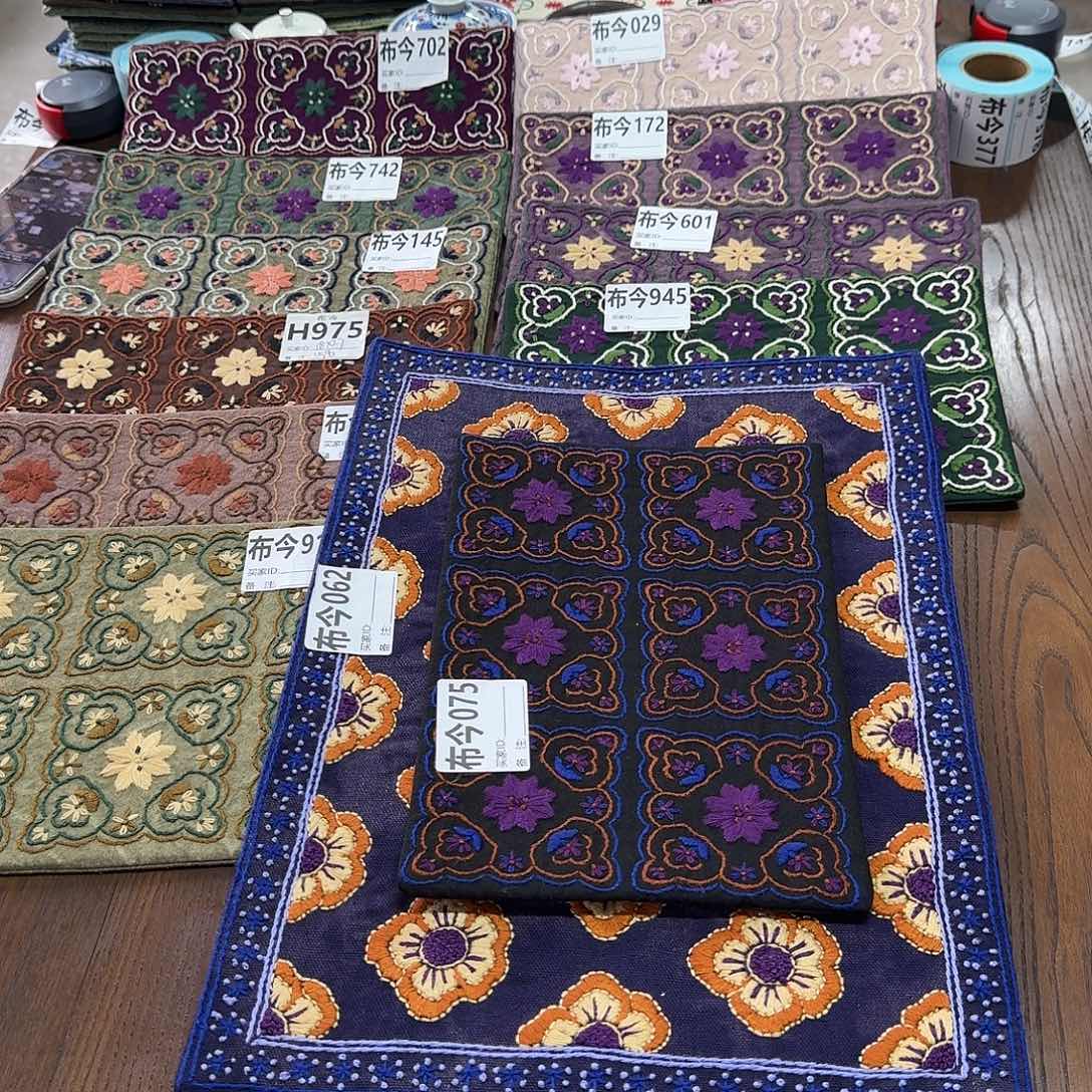 刺绣075062一套紫色霞光搭配