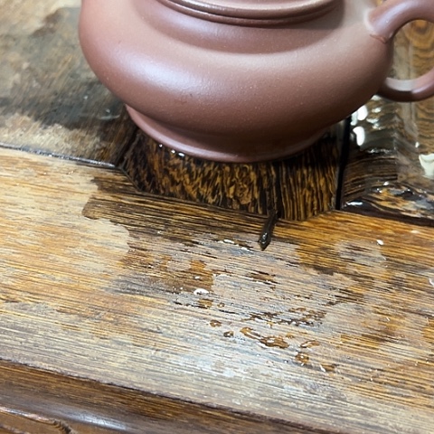 紫砂茶壶底槽清虚扁260c c