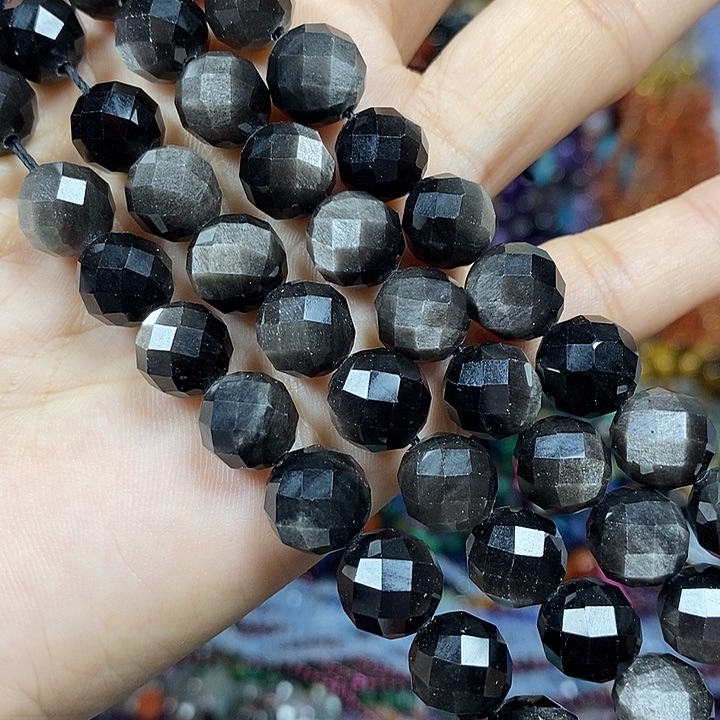 玛瑙/玉髓未镶嵌珠宝半成品天然鹰眼石切面卡10mm短条