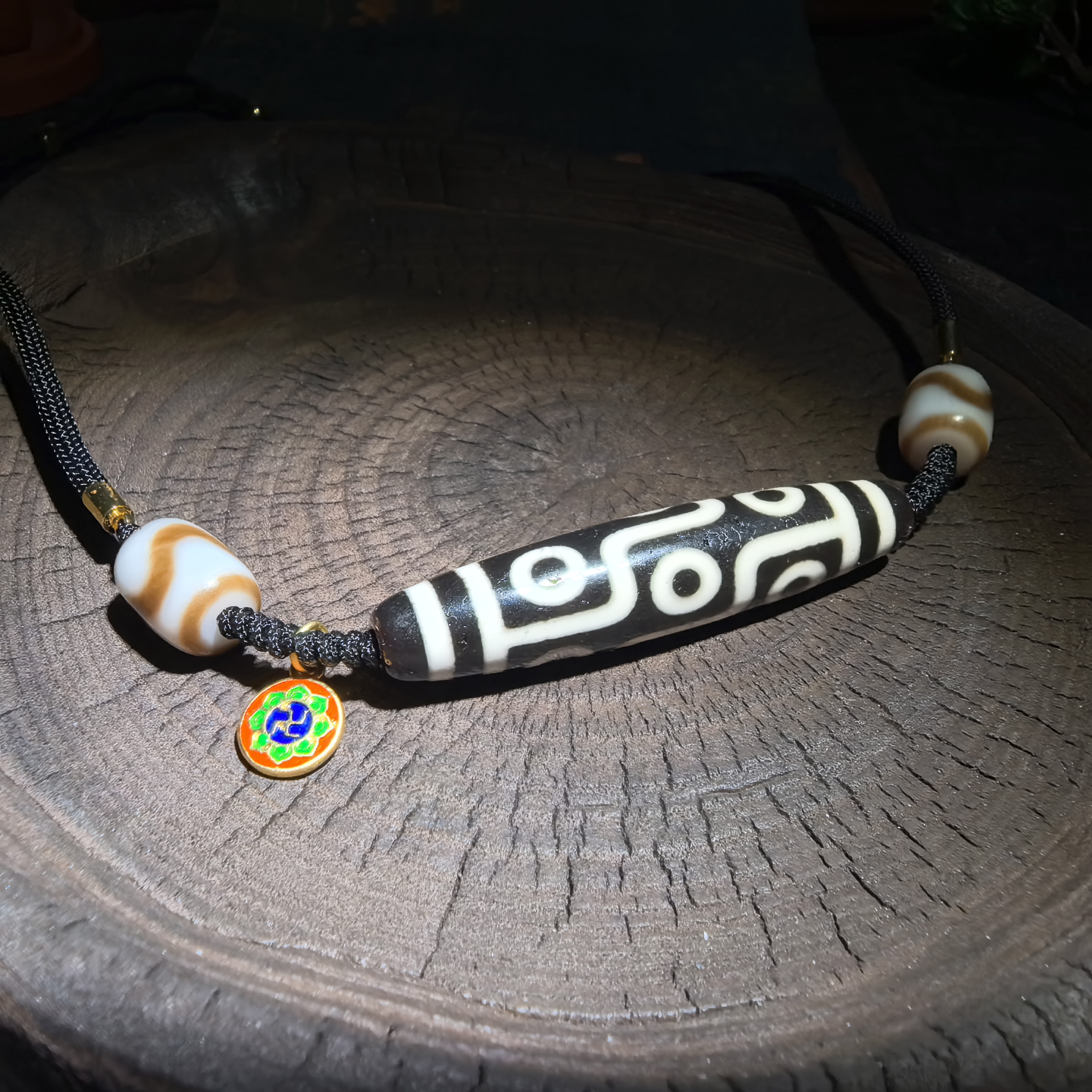 吉宝【极九】天珠玛瑙锁骨链可调节绳