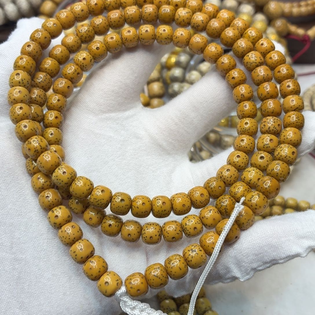 星月菩提吊坠8×7月留白108