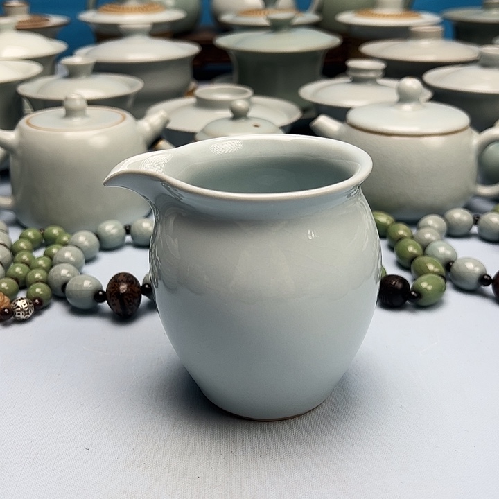 杯月白釉公道杯原矿原釉原产地