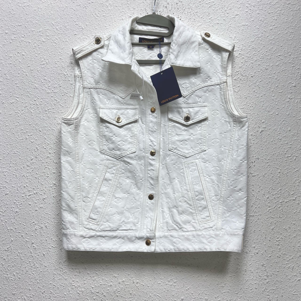 99新 LouisVuitton/路易威登 Nautical满印牛仔外套 34码 YH16125