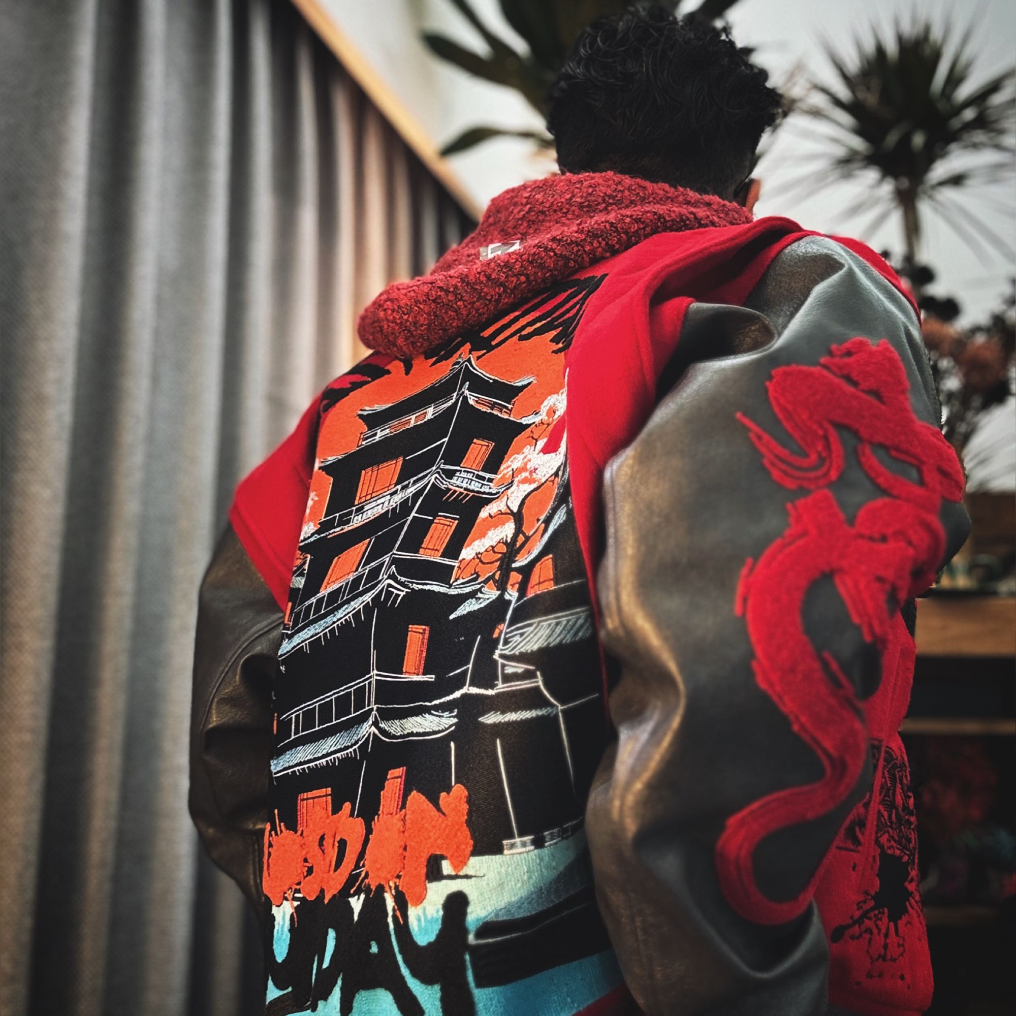 关闭周日 唐人街·蝰蛇 棒球服 男士 时尚 中国风 国潮 红色