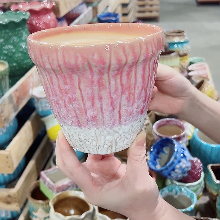 有孔，凑单福利满10元发货陶瓷多肉花盆！