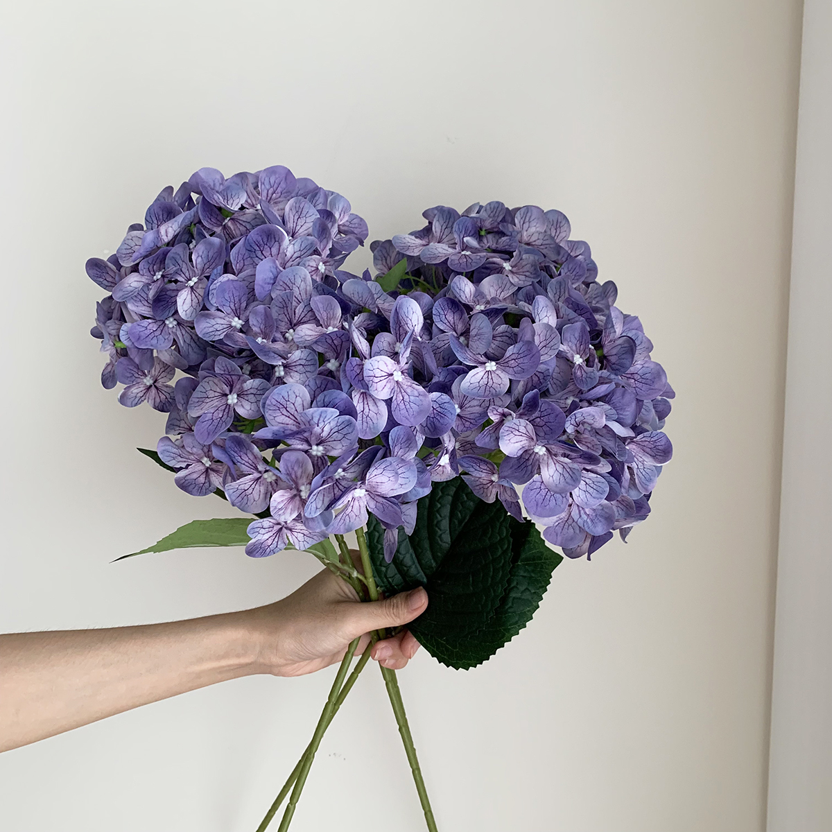 紫色绣球花轻奢风高级感仿真花假花摆设3D打印花束客厅装饰摆件