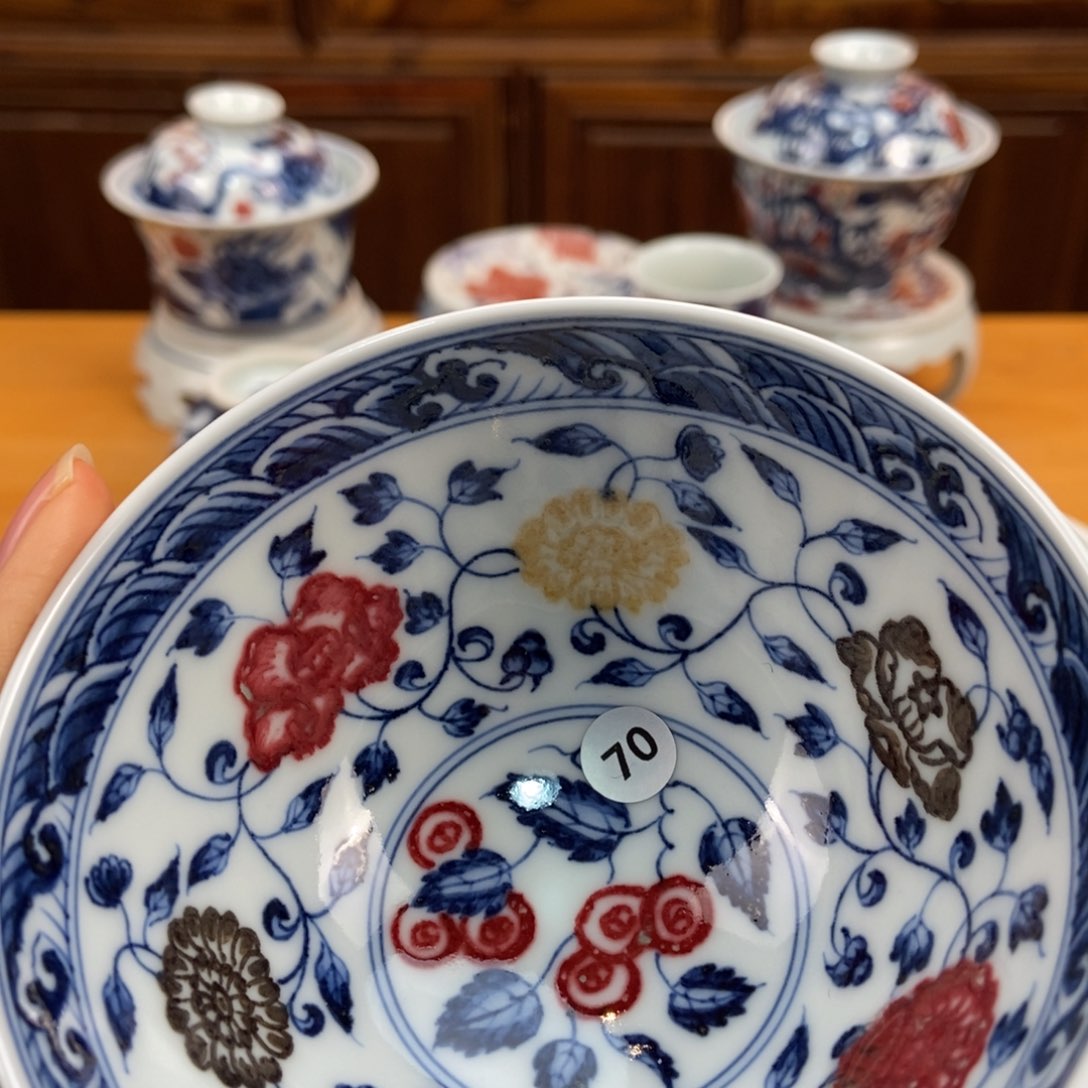 手绘现代茶具非古董